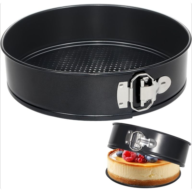 Carbon steel leak-proof round baking pan for cheesecakes