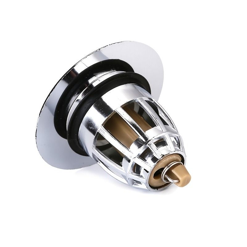 Universal Bathroom Sink Stopper – Anti-Odor Pop-Up Drain Plug with Hair Catcher, Fits 1.2–1.5 Inch Drains, Rust-Resistant Copper Core, Easy Install, Fast Drainage & Anti-Clog Design