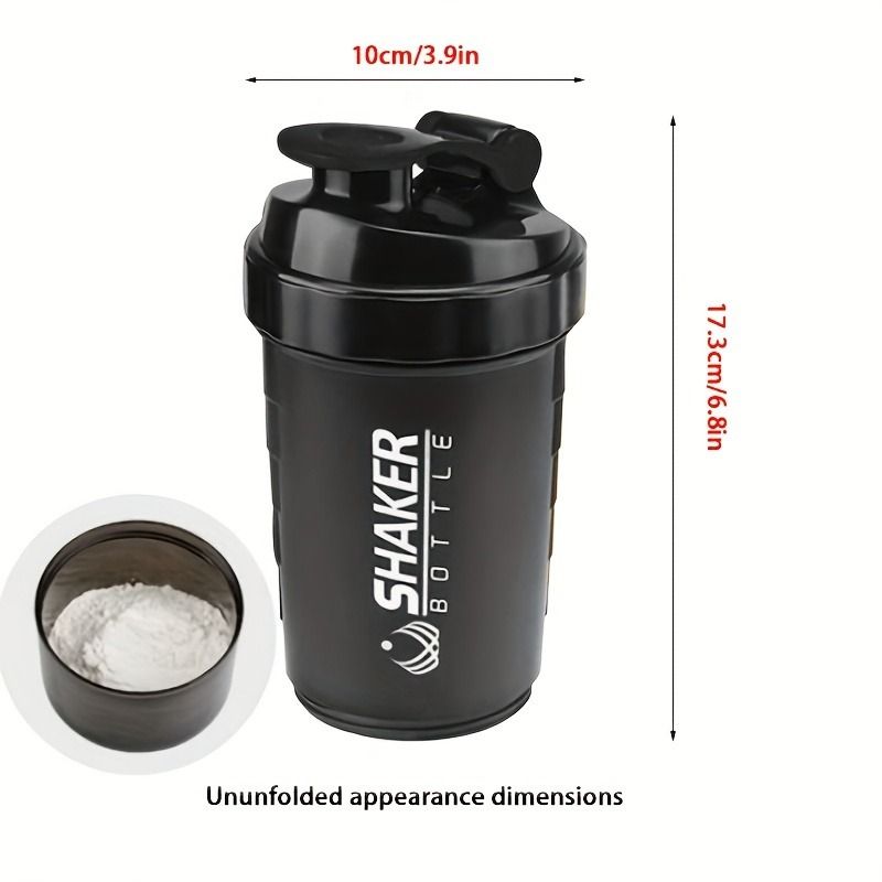 Portable Protein Shaker Cup 16oz – Leak-Proof Shaker Bottle for Gym, Fitness & Sports | Durable PP Material, Lightweight Shaking Cup for Protein Shakes, Smoothies & Meal Prep