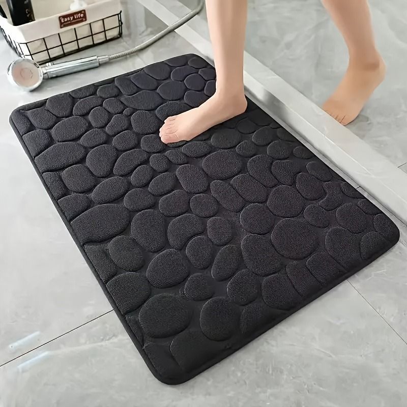 Luxurious Coral Fleece Bathroom Mat – Non-Slip, Absorbent Bath Rug with PVC Backing, Soft & Quick-Dry Washable Carpet for Bathroom Safety & Comfort, Multiple Color Options