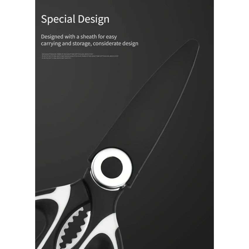 Heavy-Duty Kitchen Shears – 420 Stainless Steel Multipurpose Scissors for Chicken, Duck, Fish & Vegetables – Sharp Blades, Ergonomic Handles, Food-Safe, Durable Cooking Tool