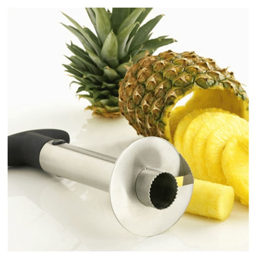 Stainless Steel Pineapple Slicer Corer & Peeler – Heavy-Duty Fruit Cutter Tool for Easy Slicing, Peeling & Paring – Kitchen Gadget for Home, Hotels, Restaurants & Food Service
