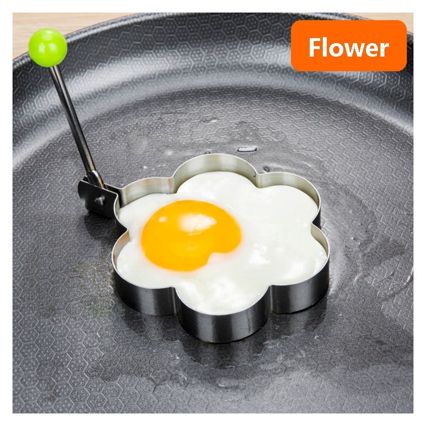 4 PCS Egg Mold Set – Stainless Steel Egg Ring Molds for Cooking, Creative Kawaii Fried Egg & Pancake Shaper, Nonstick Breakfast Rings, Kitchen Accessories for Eggs, Bread & Pancakes