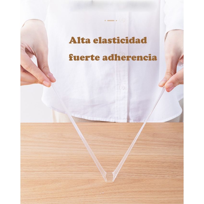 Double Sided Adhesive Tape – Washable & Reusable Transparent Nano Gel Tape | Strong Multipurpose Mounting Tape for Kitchen, Bathroom, Home, and Office