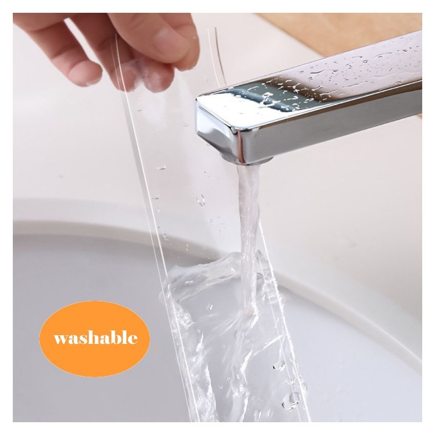 Double Sided Adhesive Tape – Washable & Reusable Transparent Nano Gel Tape | Strong Multipurpose Mounting Tape for Kitchen, Bathroom, Home, and Office