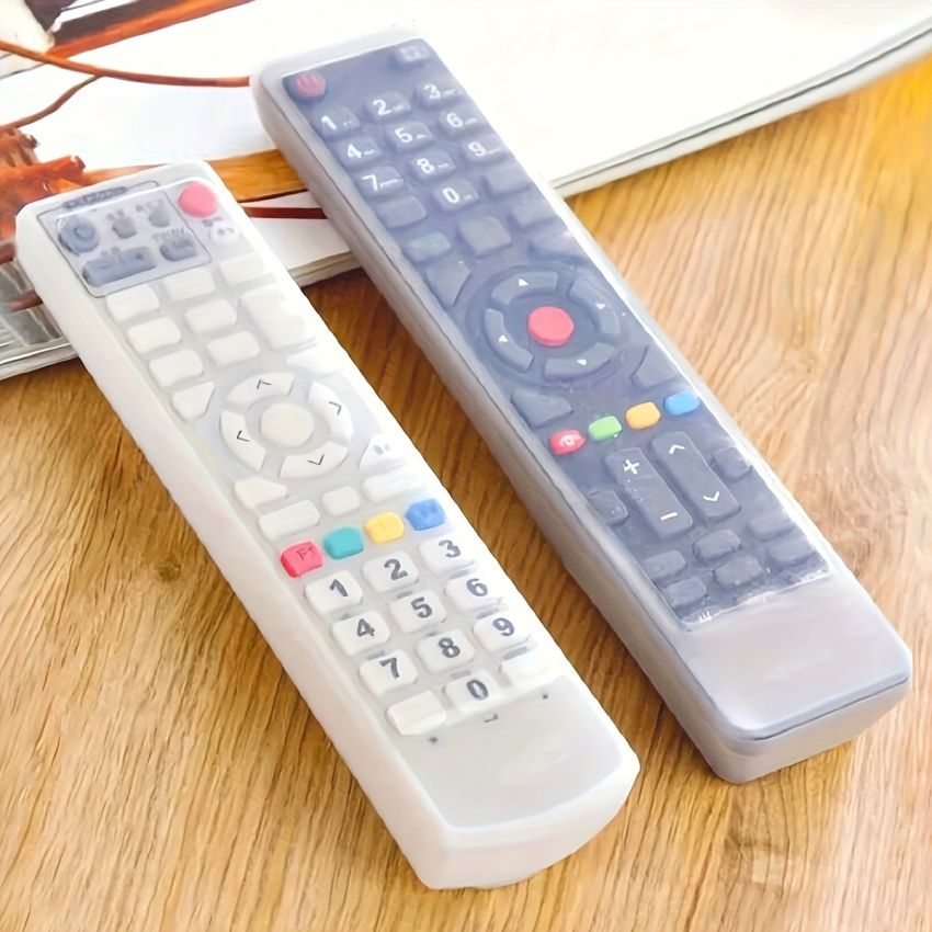 Transparent Silicone Remote Control Case – Dustproof, Protective Cover Sleeve for TV & AC Remotes with Storage Function, Durable & Lightweight Protector