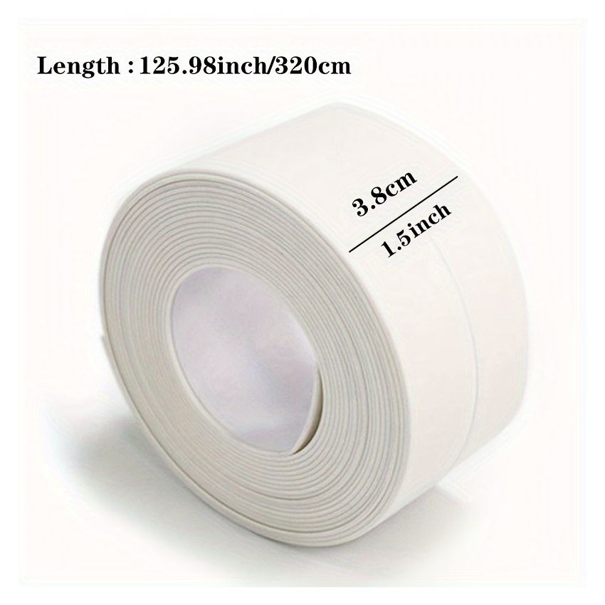 Waterproof Self-Adhesive Toilet & Bathroom Edge Guard – 5m U-Shaped Seal Strip for Toilet Base, Sink & Kitchen – Anti-Splash, Mold-Resistant, Durable Sealing Tape