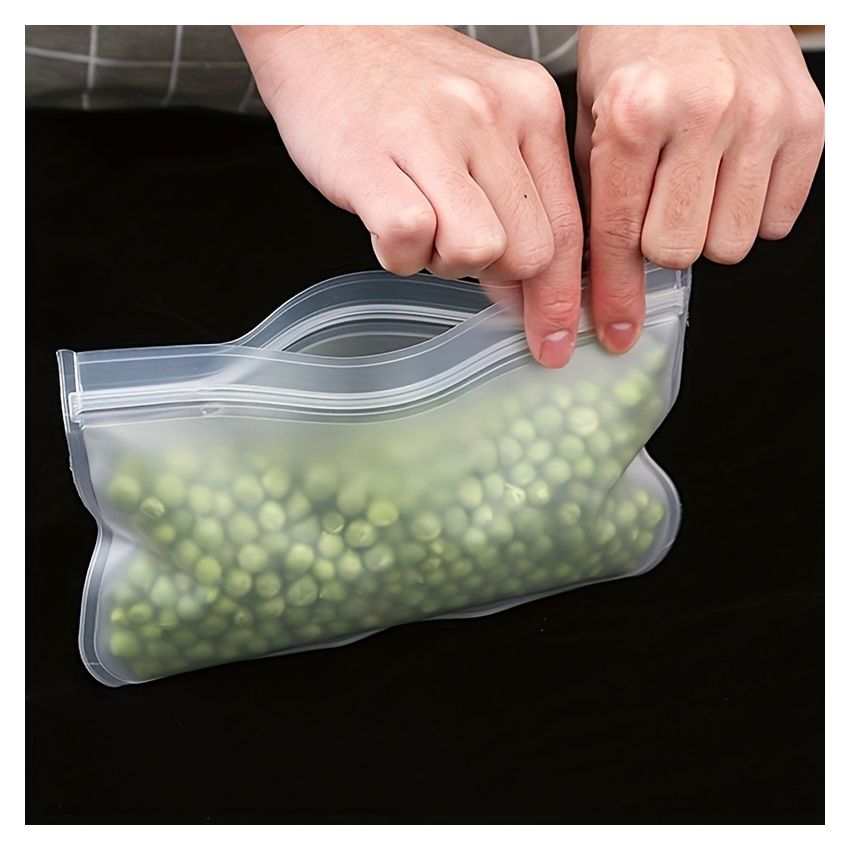 Reusable Silicone Food Storage Bag – 1pcs, Leak Proof, BPA Free, Stand-Up, Self-Sealing