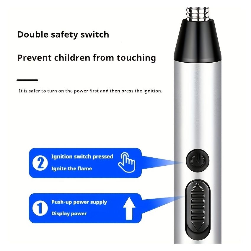 Candle Lighter USB Rechargeable Arc Plasma Igniter, Electric Long Match with LED Battery Display, 360° Flexible Neck, Windproof Flameless for Candles, BBQ, Camping, Gas Stove