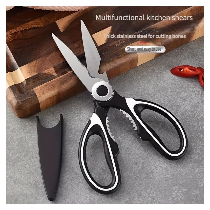 Heavy-Duty Kitchen Shears – 420 Stainless Steel Multipurpose Scissors for Chicken, Duck, Fish & Vegetables – Sharp Blades, Ergonomic Handles, Food-Safe, Durable Cooking Tool