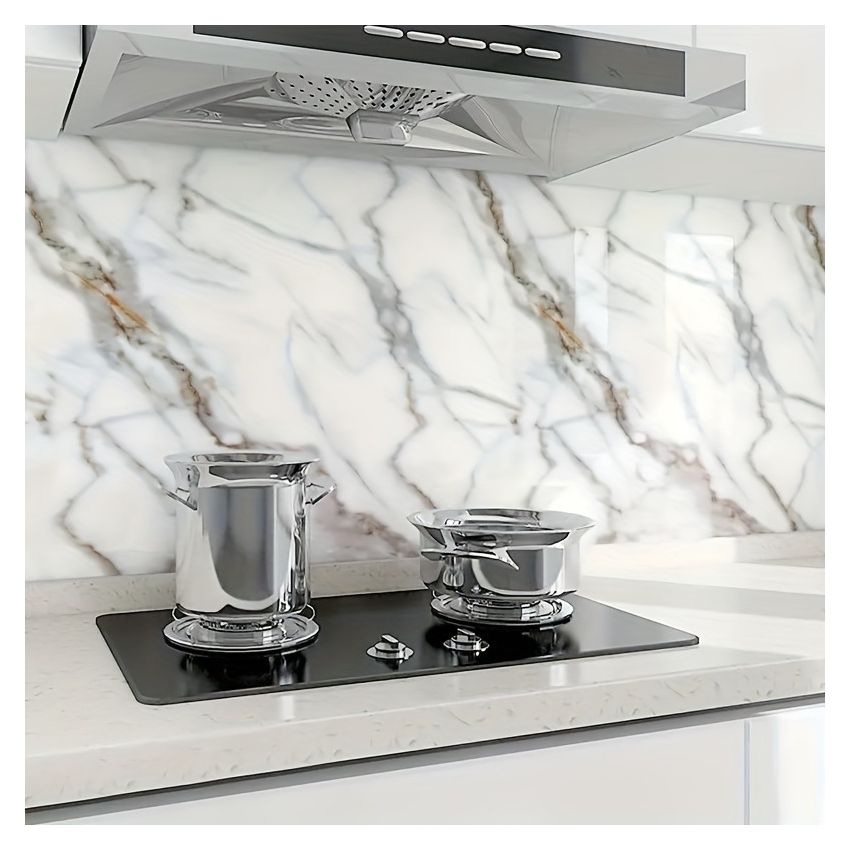 Modern Aesthetic Self-Adhesive Marble Wallpaper – 3 Colors, Decorative Peel & Stick Wall Covering for Kitchen, Bathroom, Tabletop, Room Renovation – 39.98 cm Width, 100/500/1000 cm Length