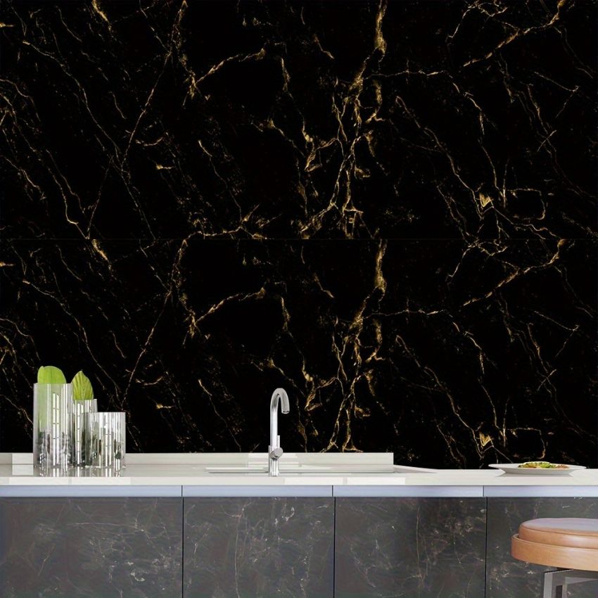 Modern Aesthetic Self-Adhesive Marble Wallpaper – 3 Colors, Decorative Peel & Stick Wall Covering for Kitchen, Bathroom, Tabletop, Room Renovation – 39.98 cm Width, 100/500/1000 cm Length