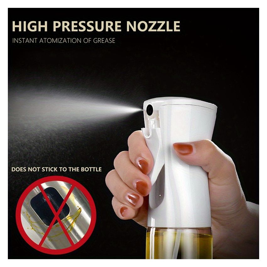 200ml/300ml BPA-Free Olive Oil Spray Bottle – High-Pressure Leak-Proof Cooking Sprayer for Air Fryer, BBQ, Grilling & Camping | Precise Oil Control & Durable Transparent Design