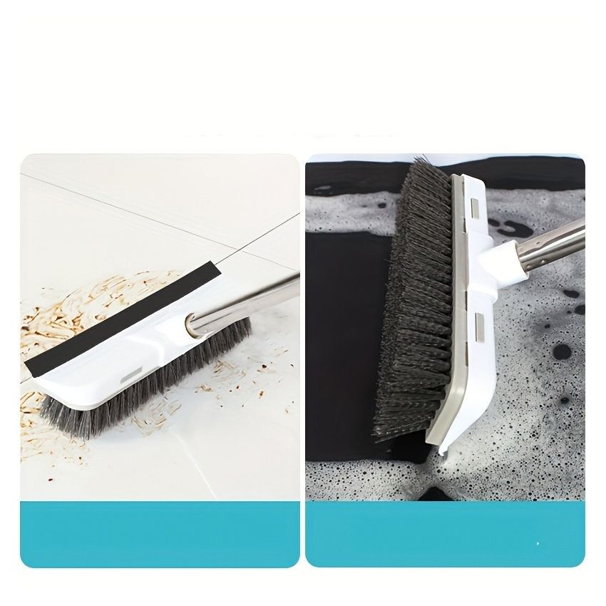 Multi-Use Long Handle Scrub Brush with Stiff Bristles – Heavy Duty Floor, Tile & Grout Cleaner for Bathrooms, Kitchens & Outdoor Spaces – Versatile Cleaning Tool