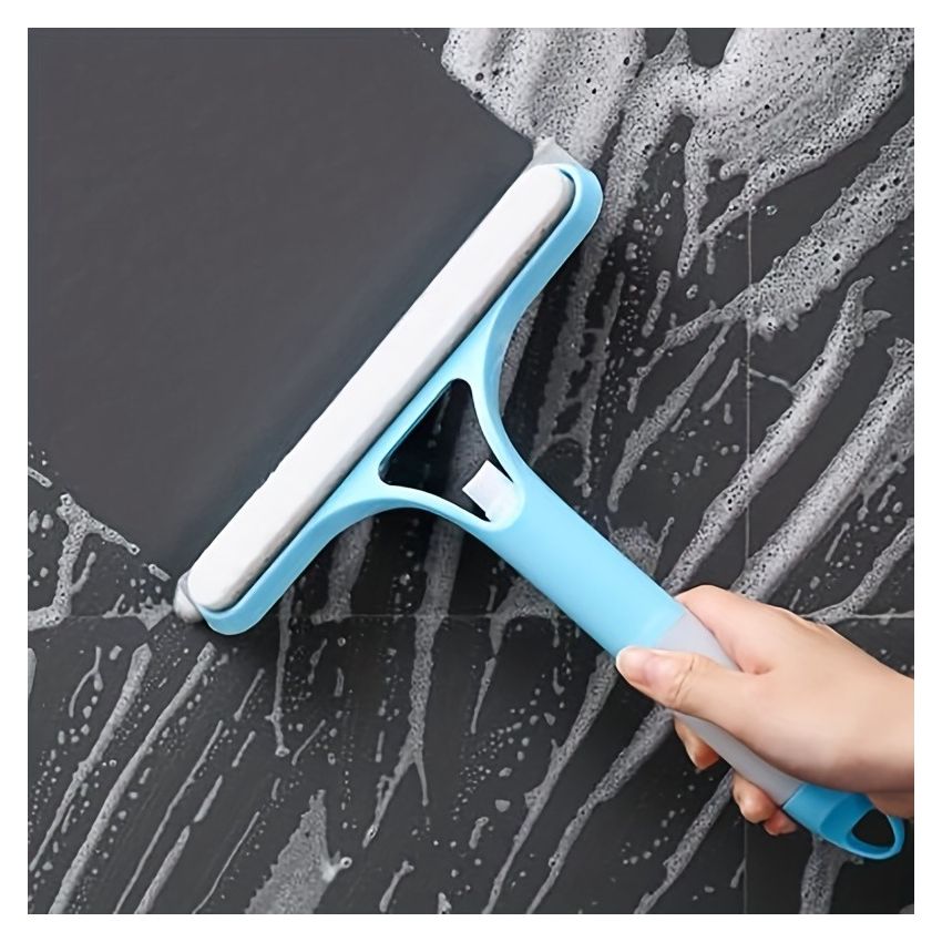 3-In-1 Multi-Functional Glass Cleaning Tool with Built-In Sprinkler – Streak-Free PP Plastic Window, Mirror & Surface Scraper for Kitchen, Bathroom, Bedroom & Living Room – Easy Grip & Durable