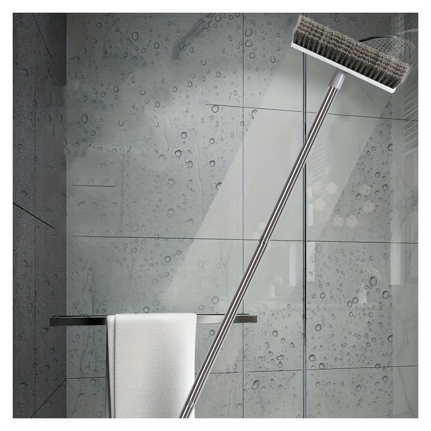 Multi-Use Long Handle Scrub Brush with Stiff Bristles – Heavy Duty Floor, Tile & Grout Cleaner for Bathrooms, Kitchens & Outdoor Spaces – Versatile Cleaning Tool