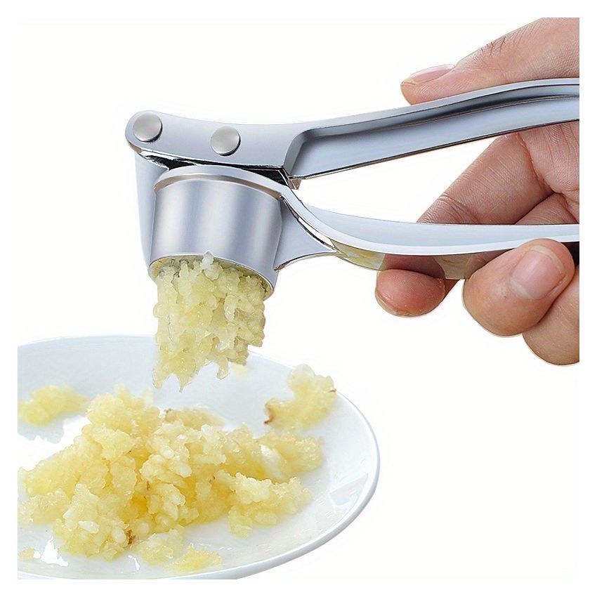 Heavy-Duty Garlic Press, Ginger Crusher & Lemon Squeezer – Manual Garlic Crusher Tool with Ergonomic Handle, Compact Design, Easy-Clean, Sturdy Build for Kitchen, Home & Restaurant Use