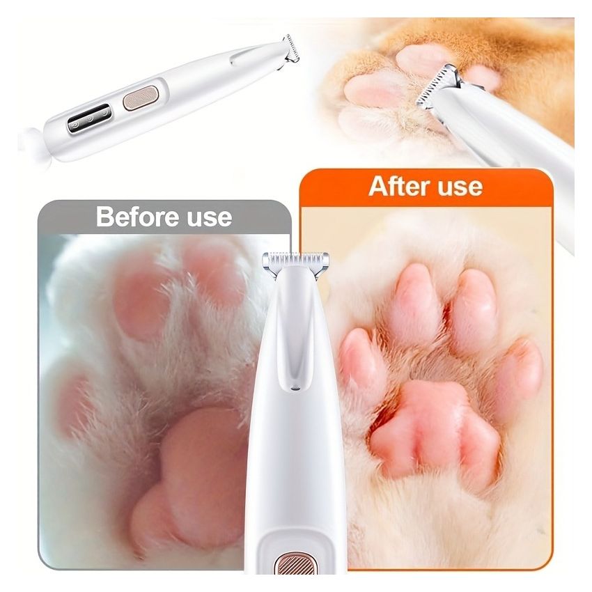 Compact Electric Pet Grooming Clipper – Low-Noise Fur Trimmer for Dogs & Cats, 1.8x16 cm – Precision Trimming for Paws, Eyes, Ears, Face & Rear – Professional Pet Grooming Too