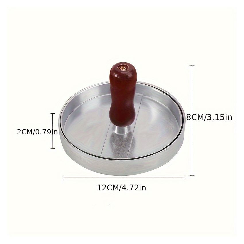 Non-Stick Stainless Steel Burger Press – Heavy-Duty Meat & Muffin Smasher for BBQ, Cheese, Veggies – Grilling & Baking Tool for Outdoor Cooking – Grill Accessory