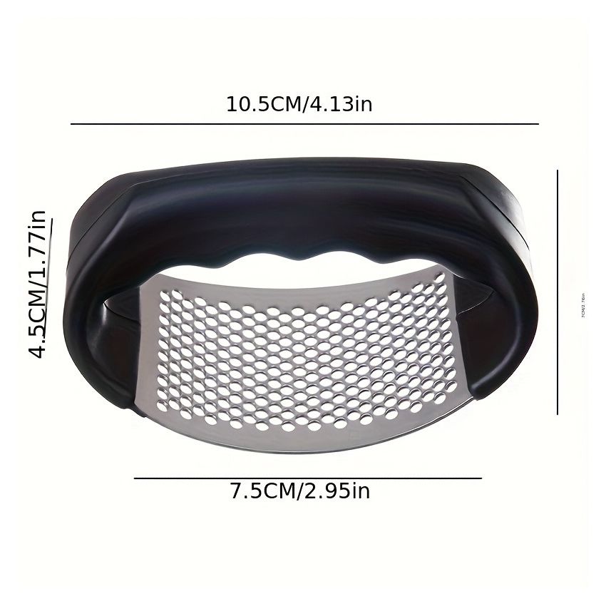 Stainless Steel Garlic Press – Manual Garlic Crusher & Mincer, Heavy-Duty Metal Construction, No Electricity, Easy to Use & Clean, Essential Kitchen Tool for Home, Dorm & Everyday Cooking