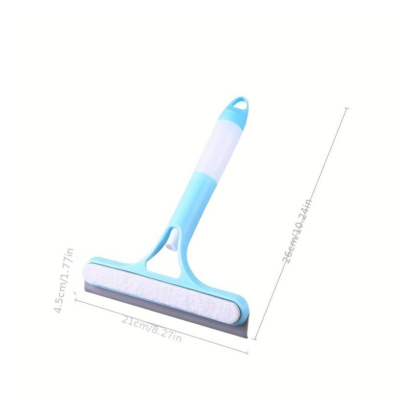 3-In-1 Multi-Functional Glass Cleaning Tool with Built-In Sprinkler – Streak-Free PP Plastic Window, Mirror & Surface Scraper for Kitchen, Bathroom, Bedroom & Living Room – Easy Grip & Durable