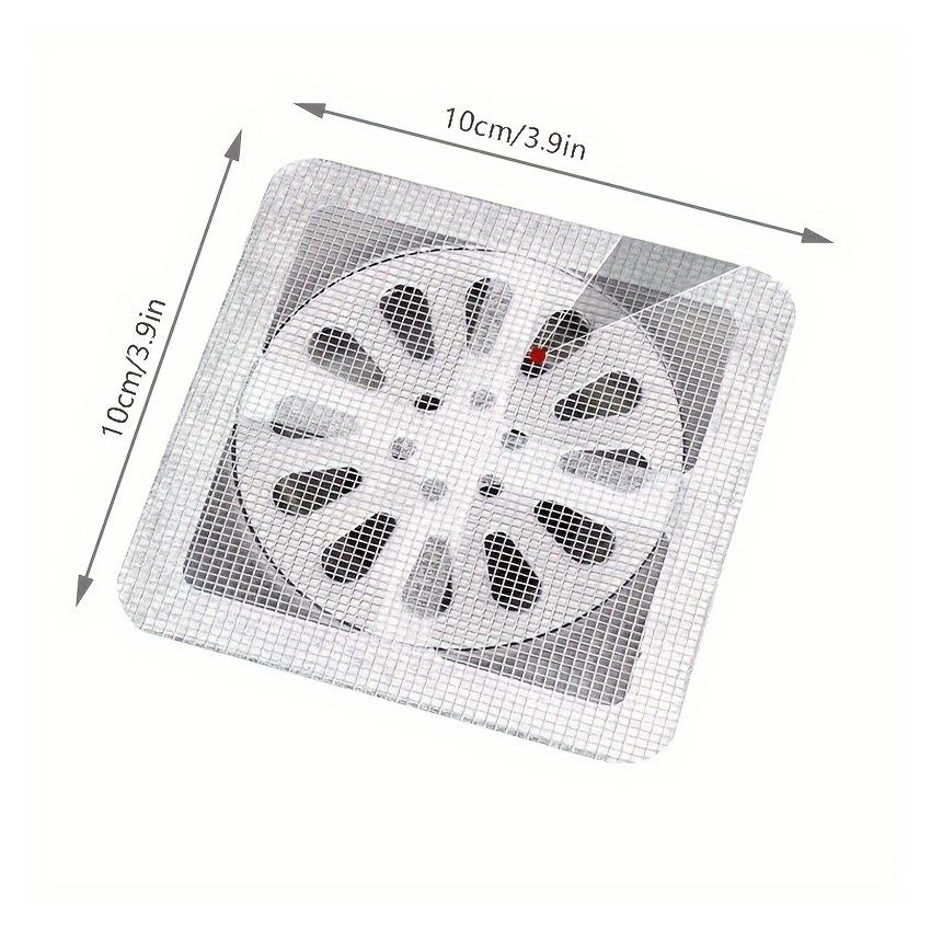 10pcs Self-Adhesive Hair Catcher Stickers for Shower, Sink & Bathroom Drains – Anti-Clog Floor Drain Covers – Disposable, Easy to Use, Anti-Insect, Plastic