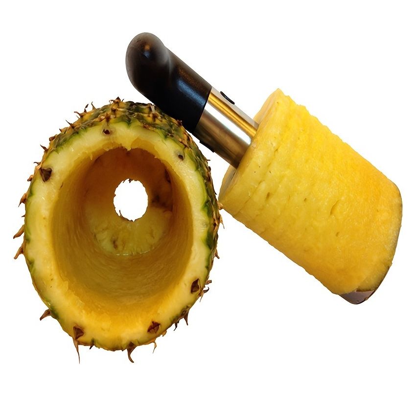 Stainless Steel Pineapple Slicer Corer & Peeler – Heavy-Duty Fruit Cutter Tool for Easy Slicing, Peeling & Paring – Kitchen Gadget for Home, Hotels, Restaurants & Food Service