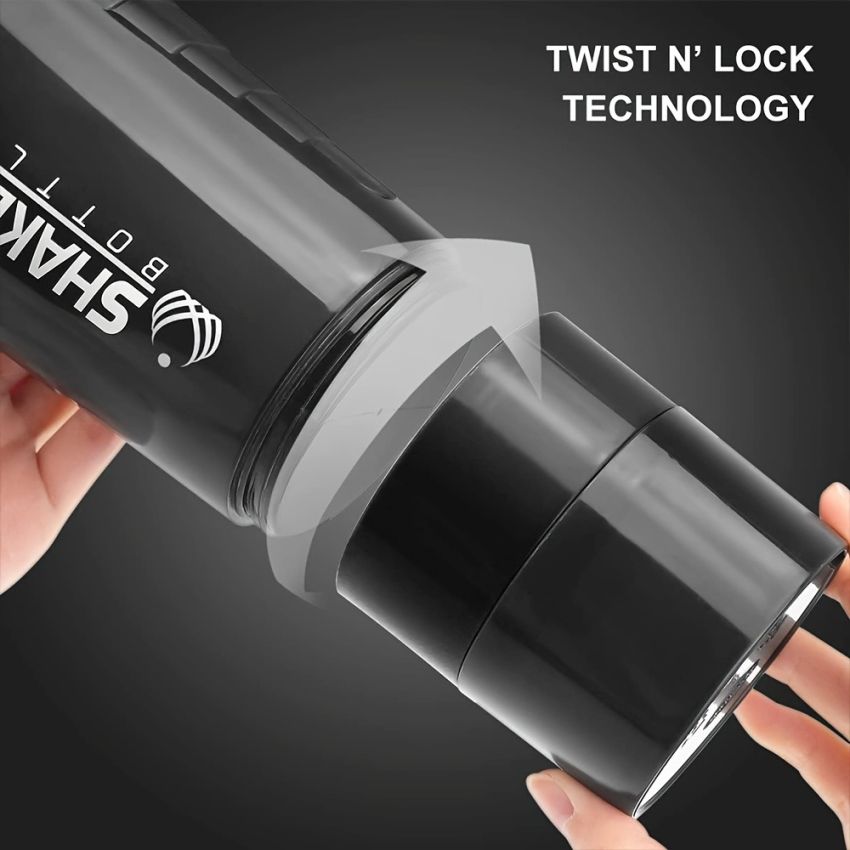 Portable Protein Shaker Cup 16oz – Leak-Proof Shaker Bottle for Gym, Fitness & Sports | Durable PP Material, Lightweight Shaking Cup for Protein Shakes, Smoothies & Meal Prep