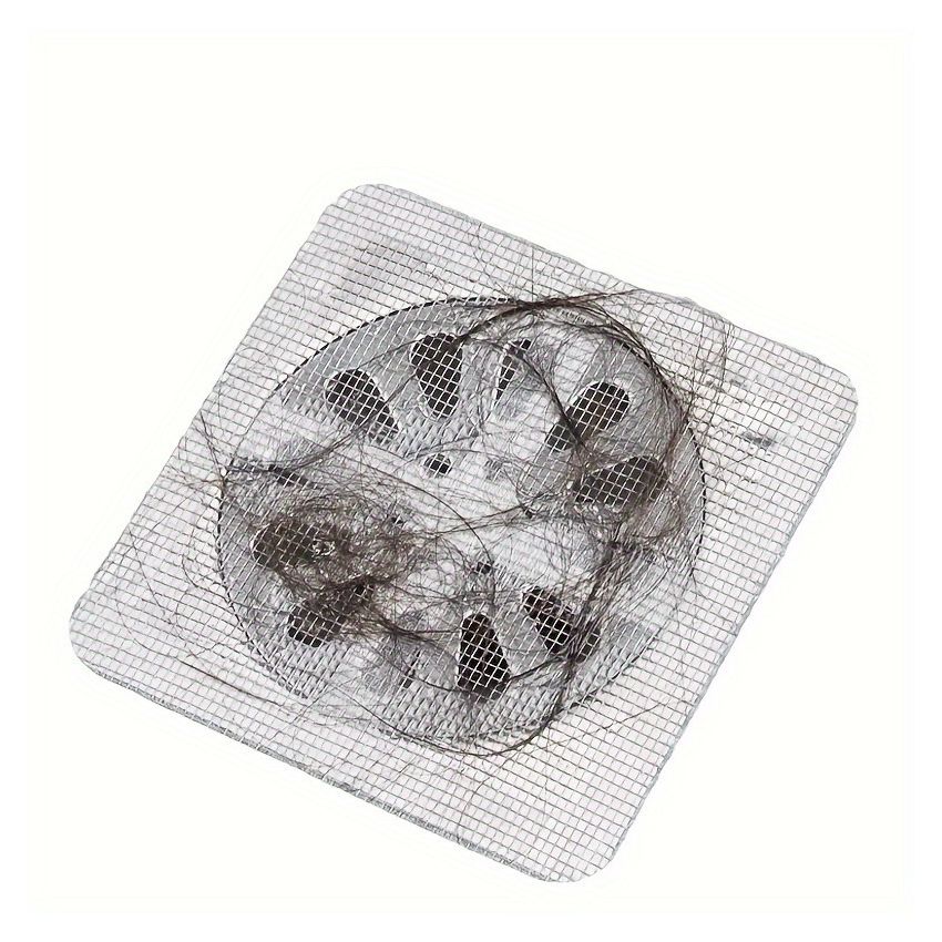 10pcs Self-Adhesive Hair Catcher Stickers for Shower, Sink & Bathroom Drains – Anti-Clog Floor Drain Covers – Disposable, Easy to Use, Anti-Insect, Plastic