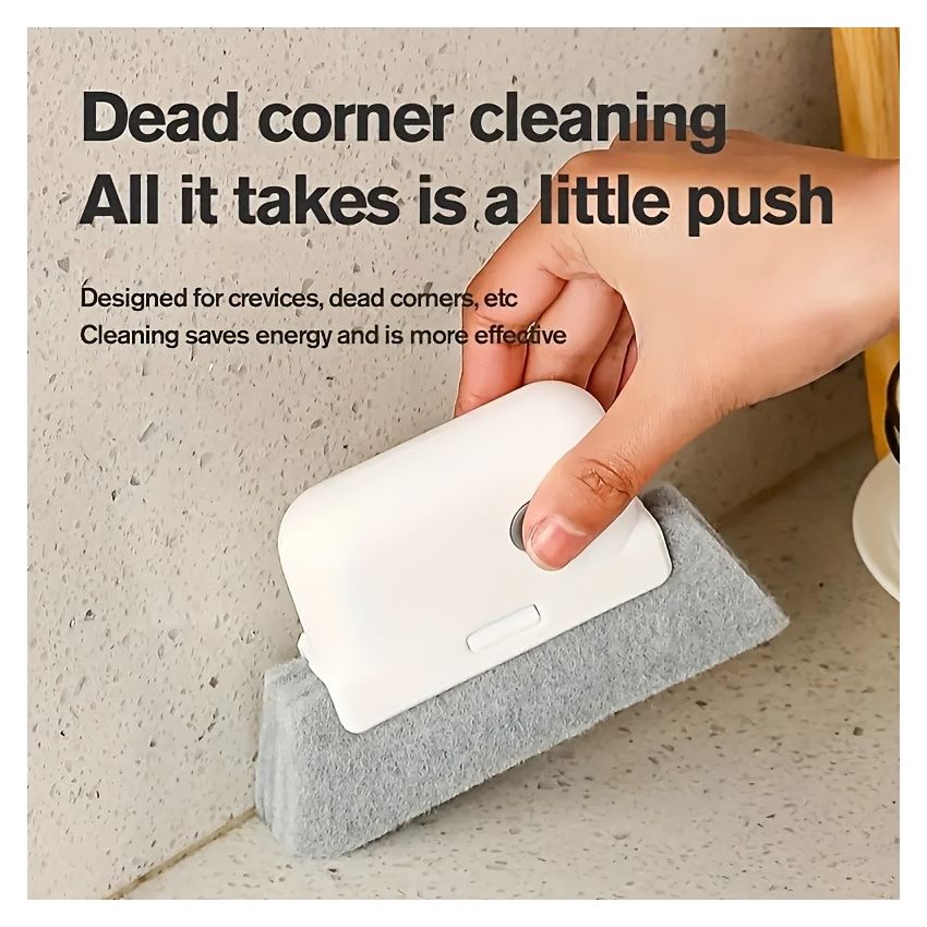 Universal Window Track Cleaning Brush – Gap & Frame Cleaner Tool for Kitchen Countertops, Sliding Door Rails, Window Sills & Small Crevices – Easy & Durable Household Cleaner