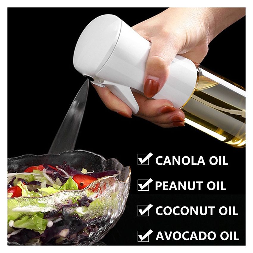 200ml/300ml BPA-Free Olive Oil Spray Bottle – High-Pressure Leak-Proof Cooking Sprayer for Air Fryer, BBQ, Grilling & Camping | Precise Oil Control & Durable Transparent Design