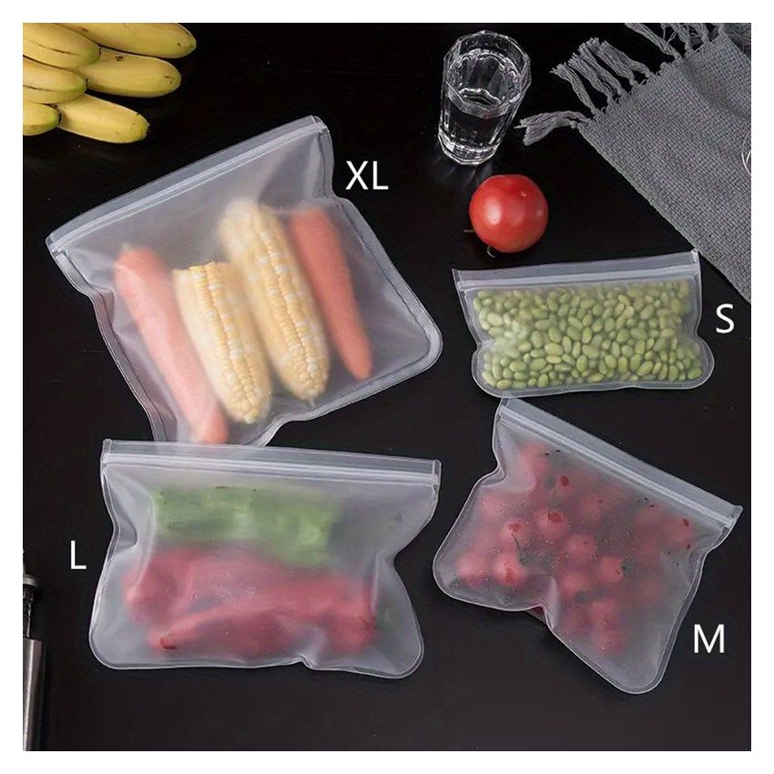 Reusable Silicone Food Storage Bag – 1pcs, Leak Proof, BPA Free, Stand-Up, Self-Sealing