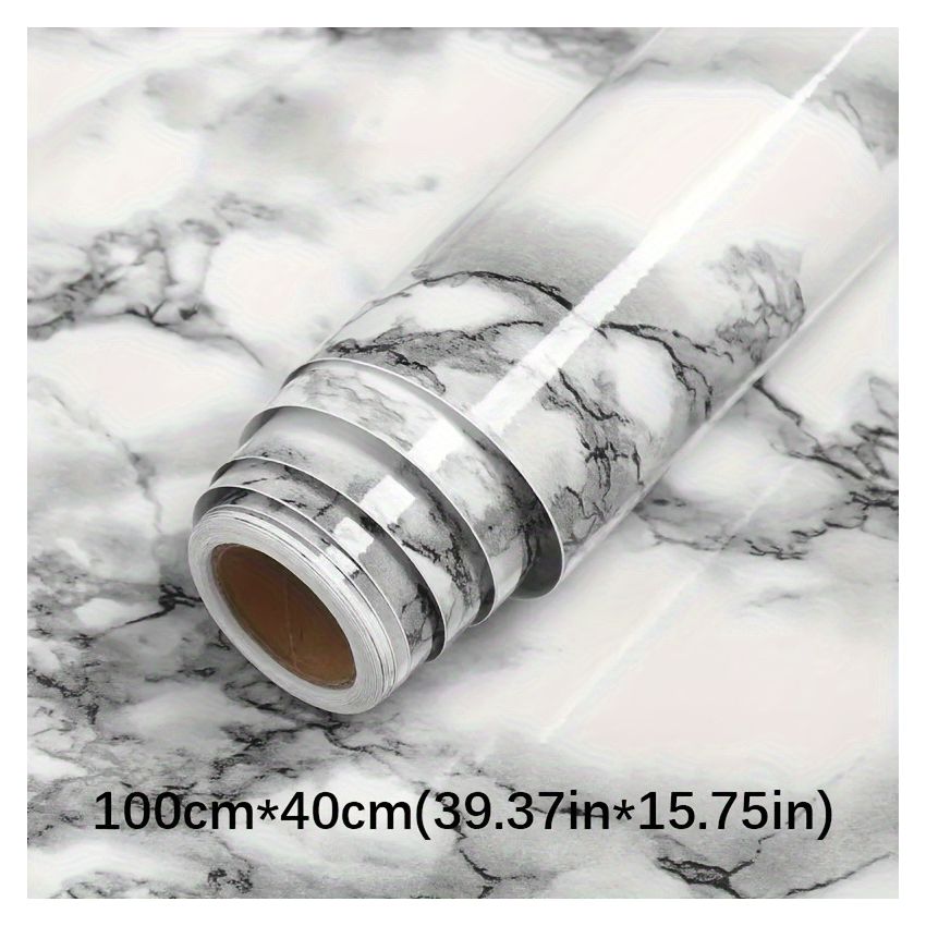 Modern Aesthetic Self-Adhesive Marble Wallpaper – 3 Colors, Decorative Peel & Stick Wall Covering for Kitchen, Bathroom, Tabletop, Room Renovation – 39.98 cm Width, 100/500/1000 cm Length