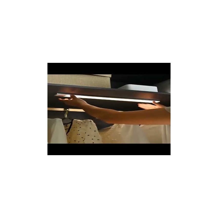 50cm Wireless LED Under Cabinet Light with Motion Sensor, Ultra-Thin Magnetic Strip, USB Rechargeable Indoor Lighting for Kitchen, Hallway, Wardrobe & Stairs