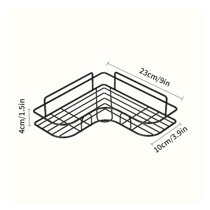 Corner Shower Rack – Rust-Resistant Wall-Mounted Bathroom Shelf, Space-Saving Storage Organizer for Shampoo, Conditioner, Toner & Cosmetics