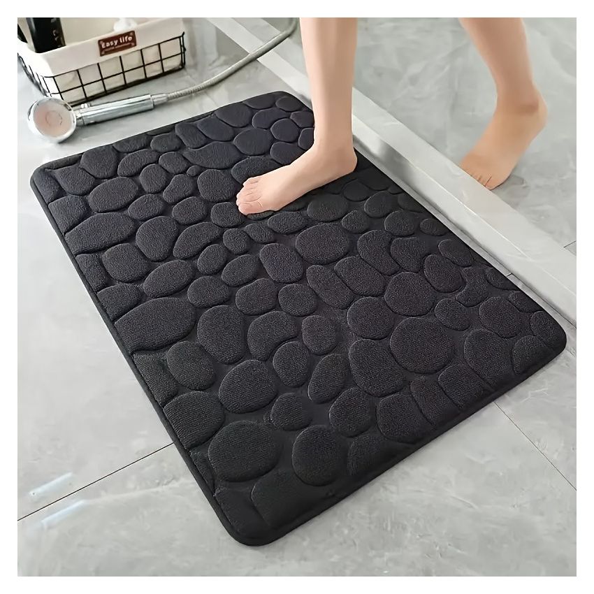 Luxurious Coral Fleece Bathroom Mat – Non-Slip, Absorbent Bath Rug with PVC Backing, Soft & Quick-Dry Washable Carpet for Bathroom Safety & Comfort, Multiple Color Options