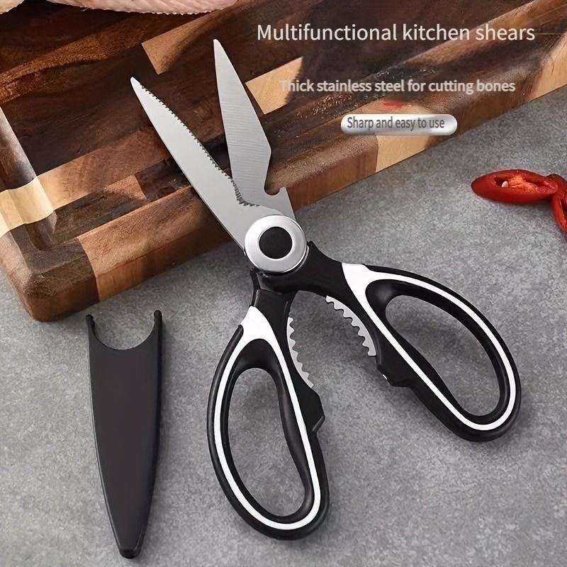 Heavy-Duty Kitchen Shears – 420 Stainless Steel Multipurpose Scissors for Chicken, Duck, Fish & Vegetables – Sharp Blades, Ergonomic Handles, Food-Safe, Durable Cooking Tool