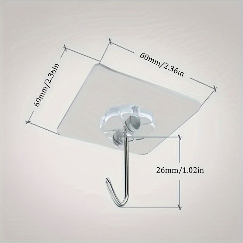 10 PCS Heavy-Duty Traceless Adhesive Wall Hooks – Waterproof, Punch-Free, Self-Adhesive Hook Rack for Keys, Towels, Hats & Bathroom Storage – No Drill, Removable, Multi-Purpose Wall Mount