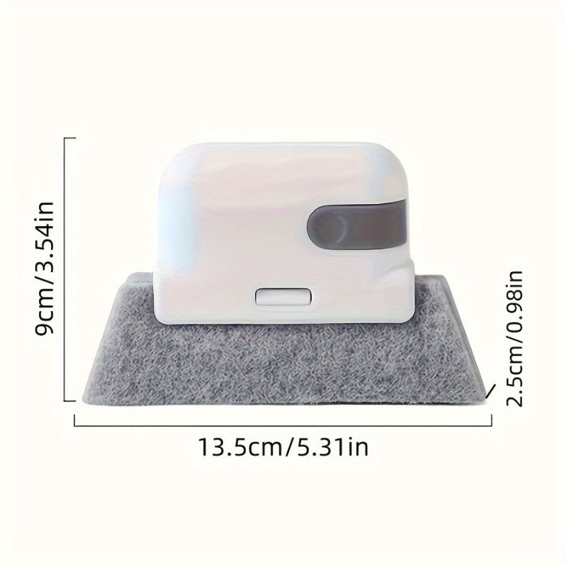 Universal window track cleaning brush removing dirt from sliding door rail