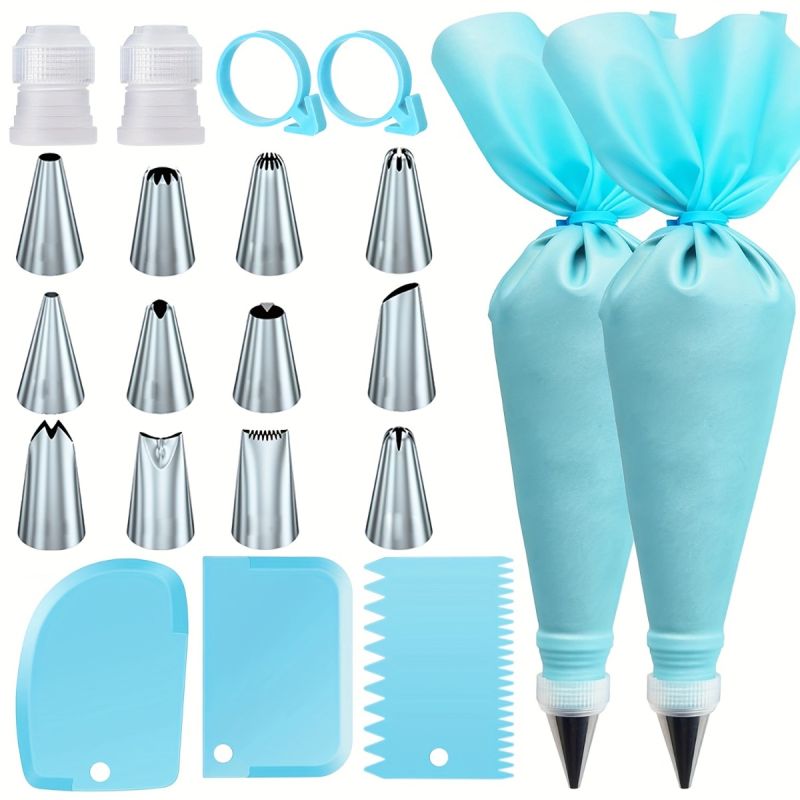 Velostar 21pcs Cake Decorating Kit – Full Set with Piping Bags and Tips