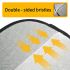 Large Pet Static Hair Removal Gloves – Black Polypropylene Cat & Dog Grooming Gloves with Yellow Accents, 24.99cm x 17.98cm – Effective Hair & Dander Removal, Durable Pet Care Accessory