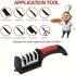 4-in-1 Professional Knife Sharpener – Tungsten Steel, ABS & Ceramic Sharpening Stones – 4-Stage Sharpener for Kitchen Knives, Ergonomic Handle, Easy to Hang – Durable Kitchen Tool 