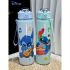 Disney KLM Cartoon Transparent Sports Water Bottle 800ML – Leakproof Pop-Up Lid, Lightweight Rectangle Bottle for Gym, Fitness, Running & Outdoor Hydration – Fun & Durable Gift