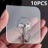 10 PCS Heavy-Duty Traceless Adhesive Wall Hooks – Waterproof, Punch-Free, Self-Adhesive Hook Rack for Keys, Towels, Hats & Bathroom Storage – No Drill, Removable, Multi-Purpose Wall Mount