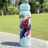Marvel Spider-Man Sports Water Bottle 800ml – Leakproof Flip-Top with Straw, Transparent Cartoon Design, Portable Large Capacity Bottle for Kids & Adults, Outdoor Fitness Travel Gift