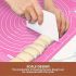 45x60cm Pink Non-Stick Pastry Mat – Reusable Baking Mat with Measurements for Dough, Cookies, Pies & Pastry Making