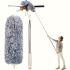 Retractable Dusting Brush with Bendable Head – Heavy-Duty Extendable Pole, Adjustable Bristles for Ceiling Fans, High Ceilings, Furniture, Cars & Tight Corners – Manual Cleaning Tool