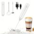 3-Speed Electric Milk Frother with Stainless Steel Whisk & Stand – USB Rechargeable 500mAh Battery, Portable Milk Frother for Coffee, Latte Art, Smoothies & Shakes