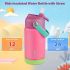 BOGI Kids Insulated Stainless Steel Water Bottle with Straw – 12oz/350ml Leak-Proof BPA-Free Reusable Bottle for School, Sports & Travel – Dishwasher Safe, Pink with Teal Accents
