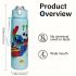 Disney KLM Cartoon Transparent Sports Water Bottle 800ML – Leakproof Pop-Up Lid, Lightweight Rectangle Bottle for Gym, Fitness, Running & Outdoor Hydration – Fun & Durable Gift